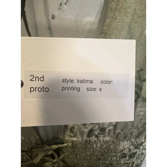 27 Miles Malibu Green Floral Boho Dress Small Short Sleeve Tie Front Cottagecore - Picture 6 of 9